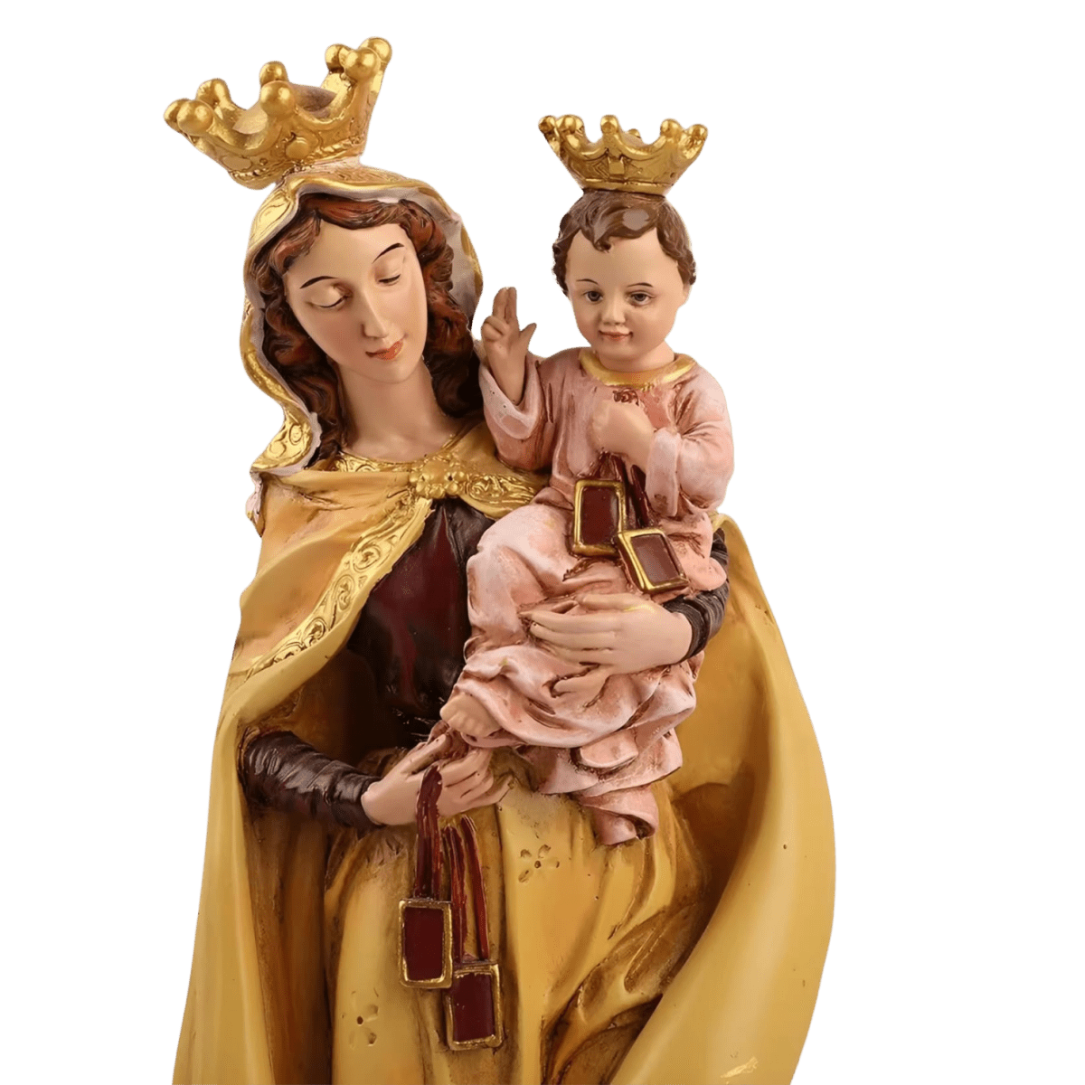 Our Lady of Mt Carmel — Merciful Hand-Painted Resin Statue (Large, 25cm) - JMJ Catholic Productsvariant