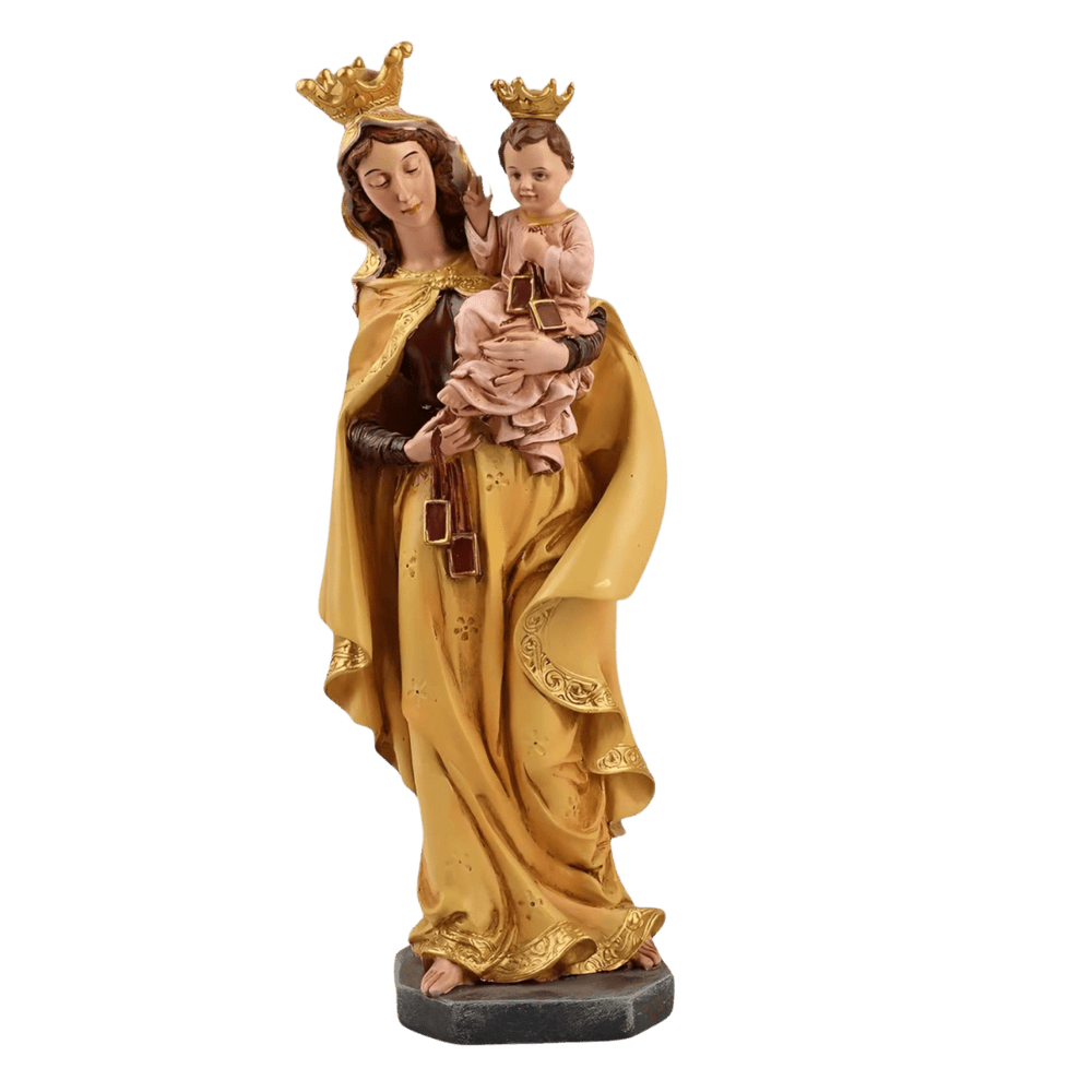 Our Lady of Mt Carmel — Merciful Hand-Painted Resin Statue (Large, 25cm) - JMJ Catholic Productsvariant