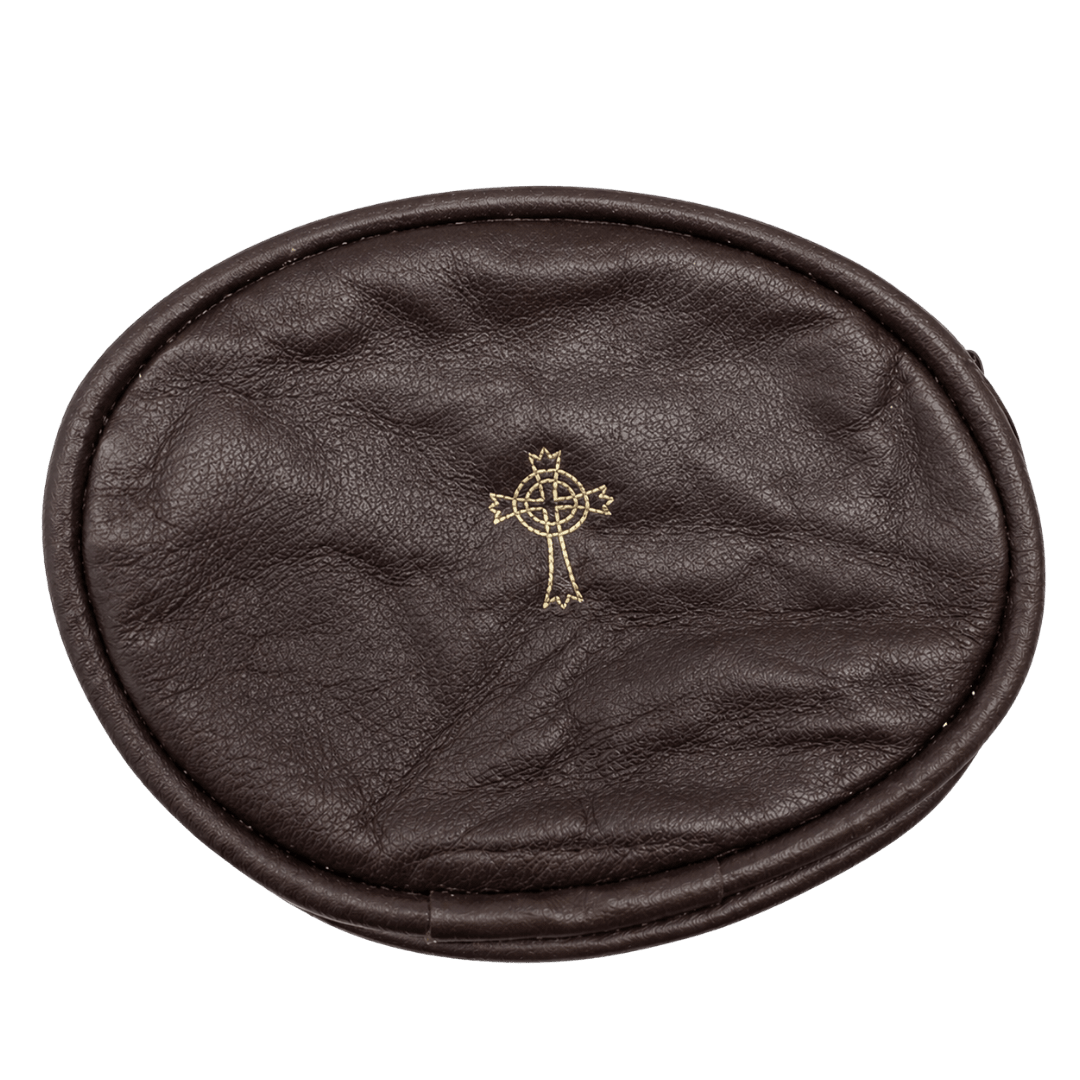 Oval Rosary Case — Soft Sheepskin Leather (2 Colours) - JMJ Catholic Productsvariant