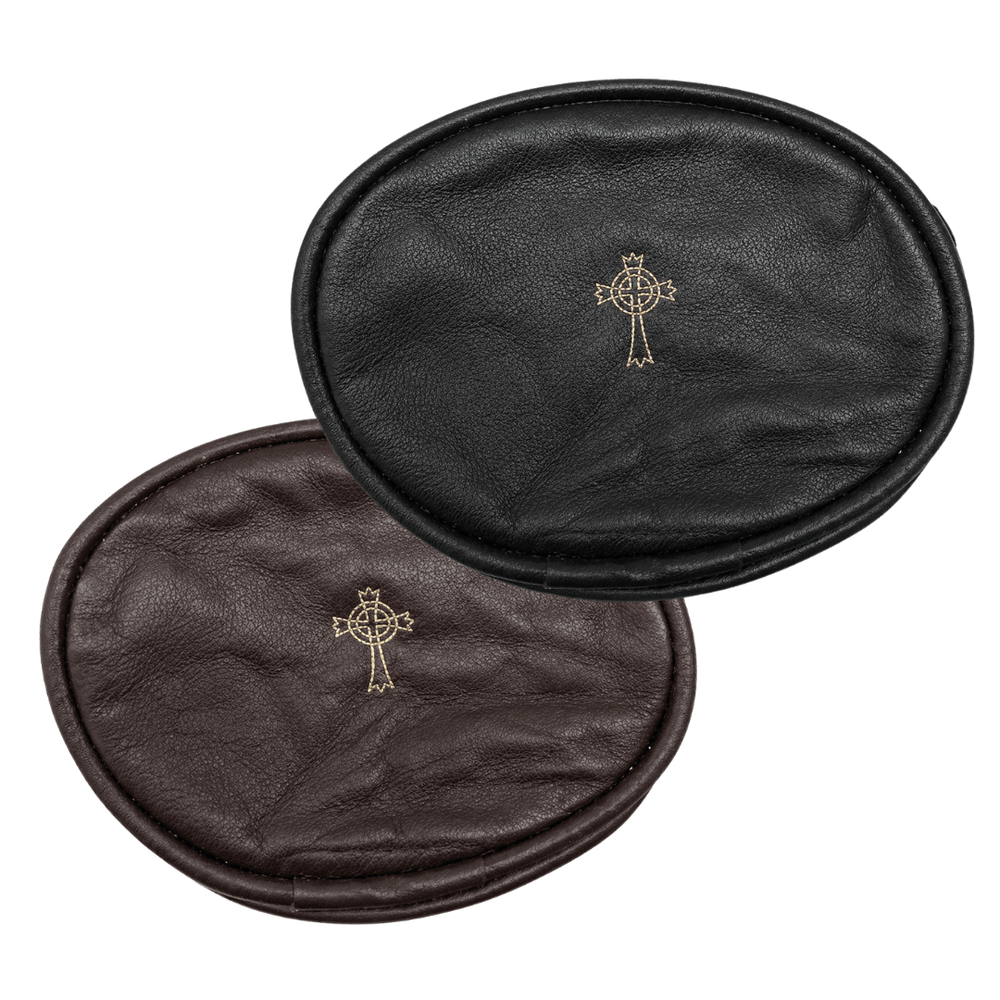 Oval Rosary Case — Soft Sheepskin Leather (2 Colours) - JMJ Catholic Productsvariant