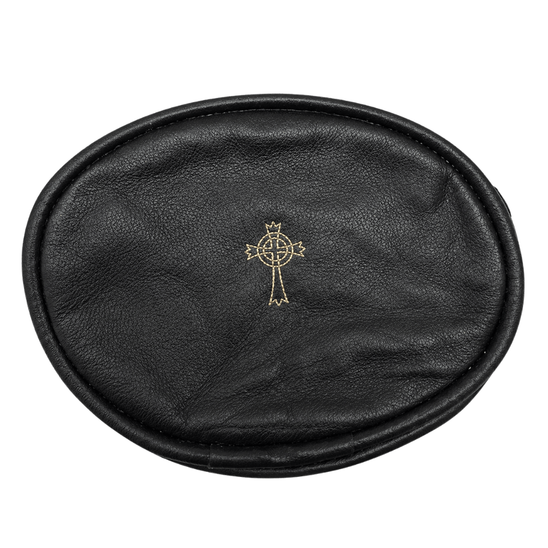 Oval Rosary Case — Soft Sheepskin Leather (2 Colours) - JMJ Catholic Productsvariant