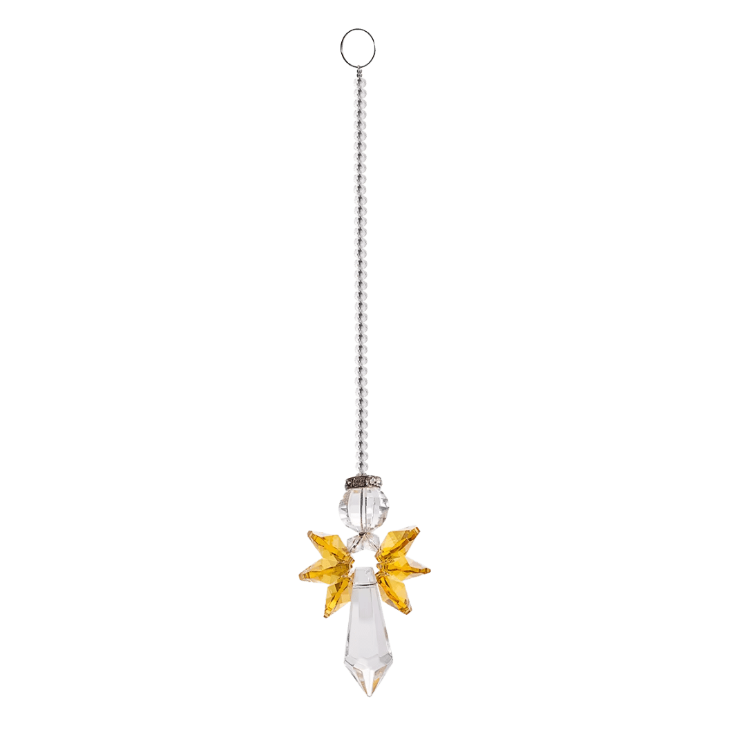 Premium Faceted Crystal Angel Hanging Ornament — Delicate Design - JMJ Catholic Productsvariant