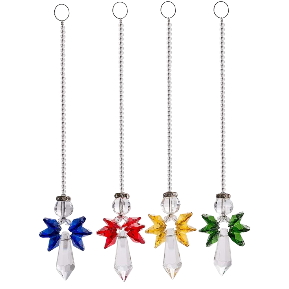 Premium Faceted Crystal Angel Hanging Ornament — Delicate Design - JMJ Catholic Productsvariant