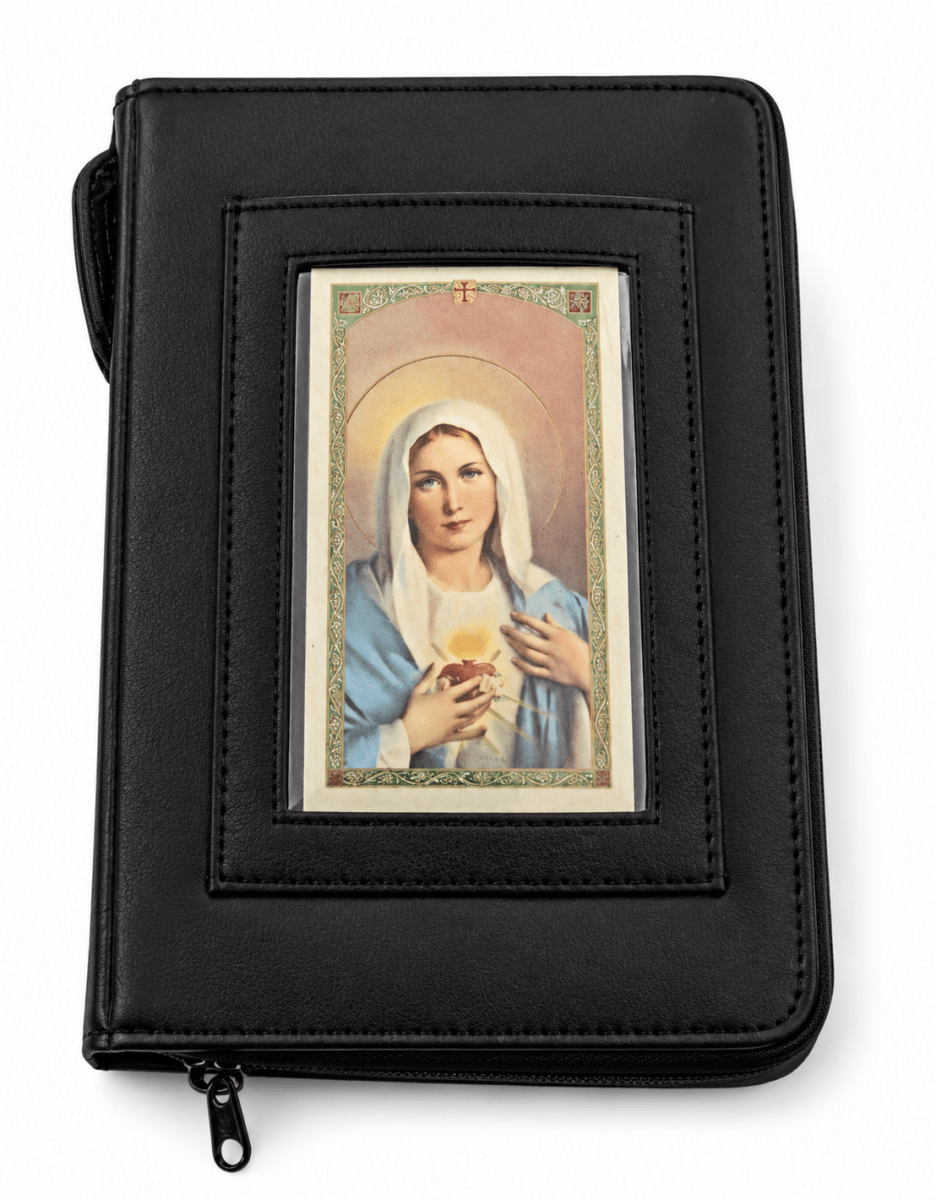 Premium Genuine Leather Breviary Missal Cover – Window Design - JMJ Catholic Productsvariant