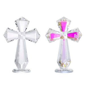 Large crystal standing crucifix
