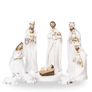 Premium Resin Nativity Set — Timeless White, Finely Hand-Painted