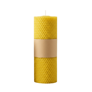 Pure Beeswax Honeycomb Devotional Pillar Candle — Hand-Rolled (3 Sizes) - image 3