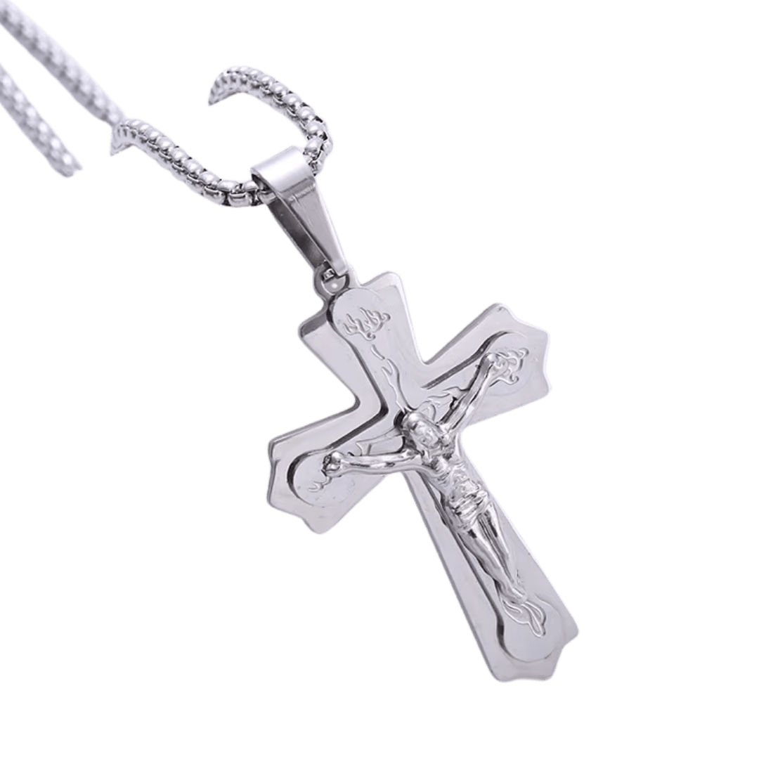 Radiant Crucifix Pendant Necklace — 18K Gold, Silver & Dual-Tone Plated - JMJ Catholic Productsvariant