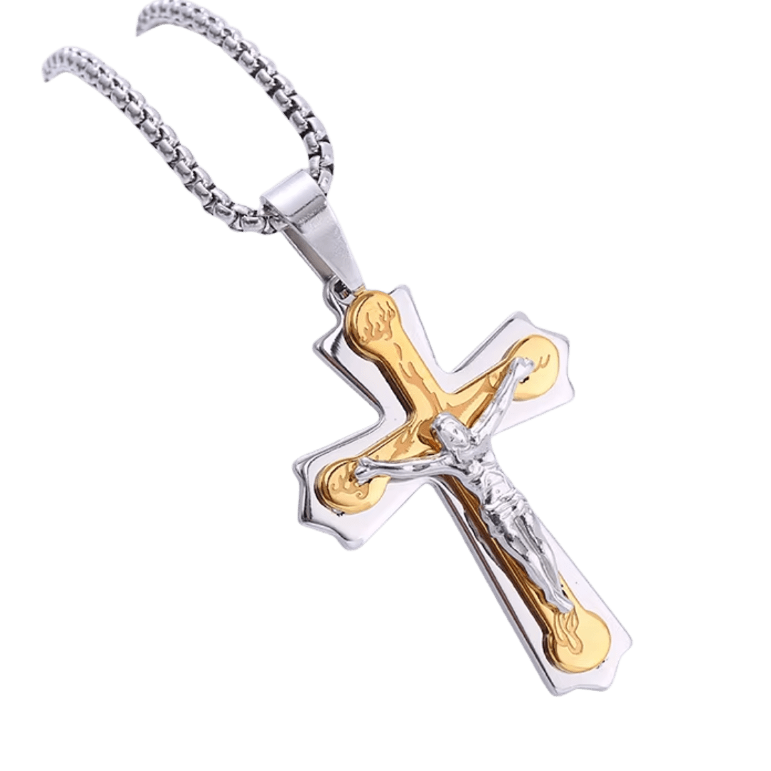 Radiant Crucifix Pendant Necklace — 18K Gold, Silver & Dual-Tone Plated - JMJ Catholic Productsvariant