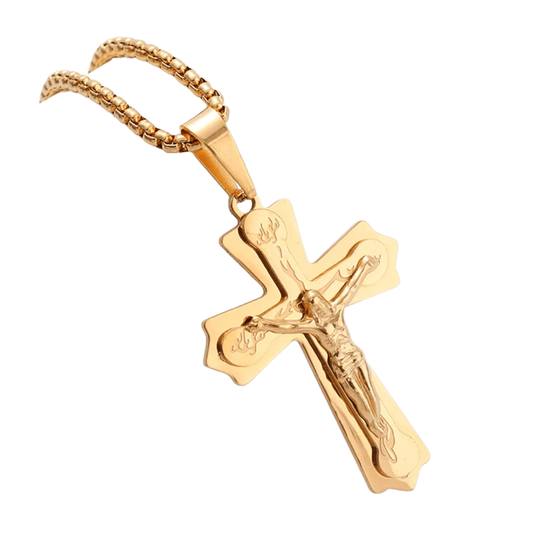 Radiant Crucifix Pendant Necklace — 18K Gold, Silver & Dual-Tone Plated - JMJ Catholic Productsvariant