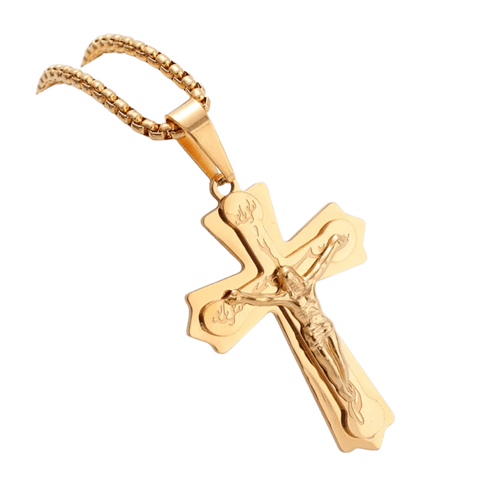 Radiant Crucifix Pendant Necklace — 18K Gold, Silver & Dual-Tone Plated - JMJ Catholic Productsvariant