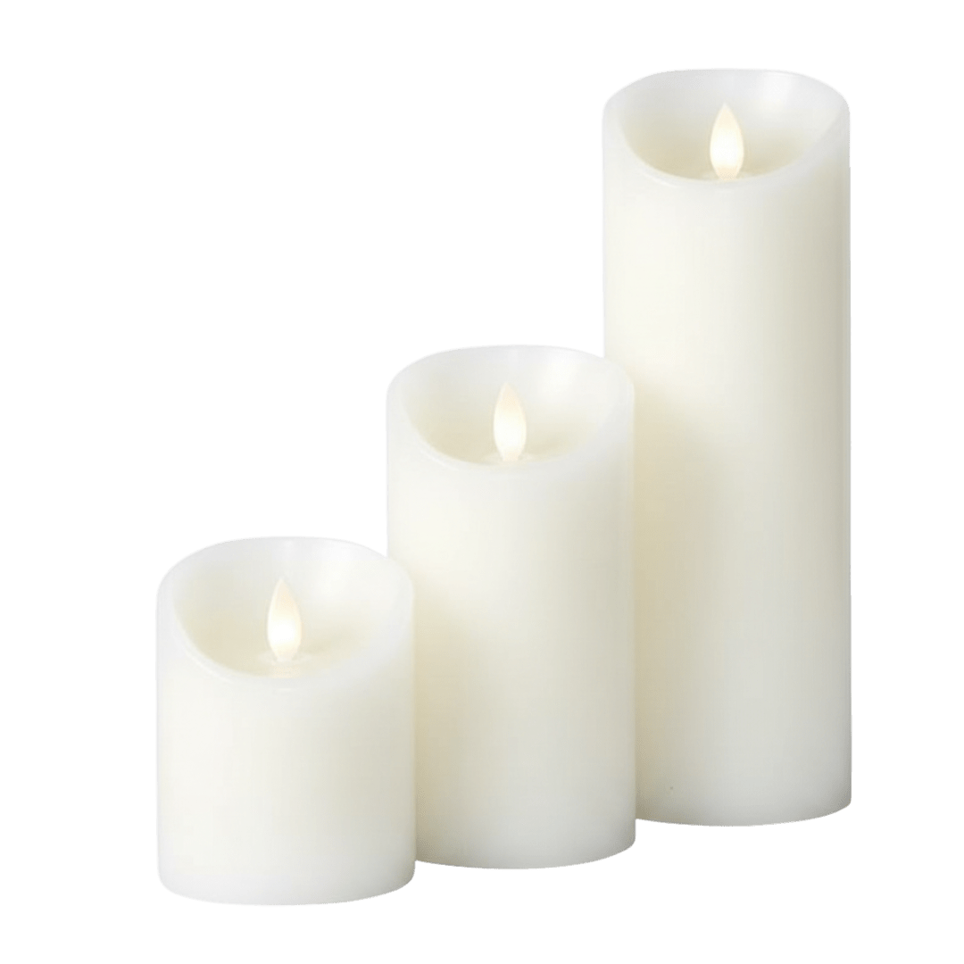 Real Paraffin Wax LED Candle — Realistic Flameless Flicker (3 Sizes) - JMJ Catholic Productsvariant