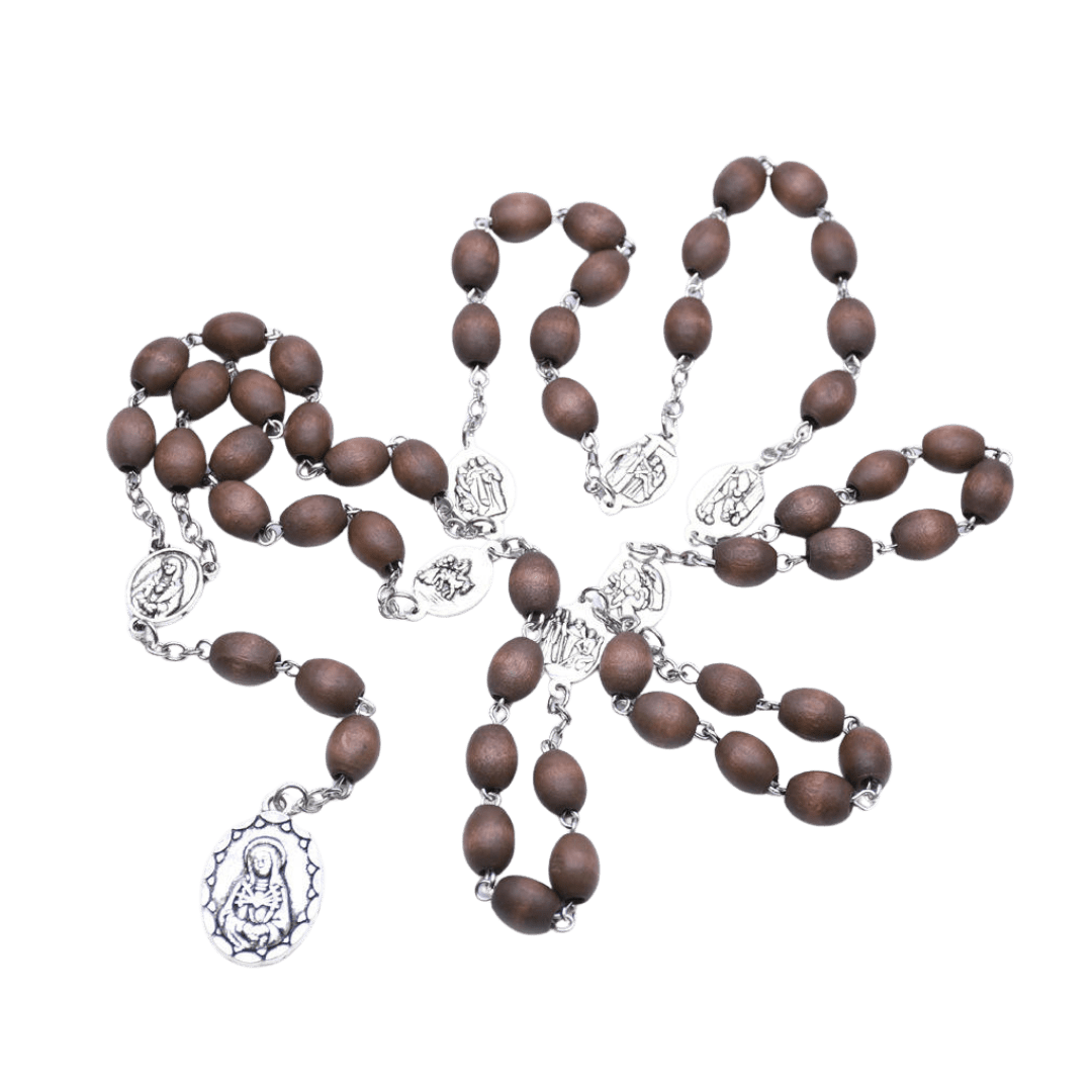 Religious Rosary with Holy Virgin Mary Pendant - JMJ Catholic Productsvariant