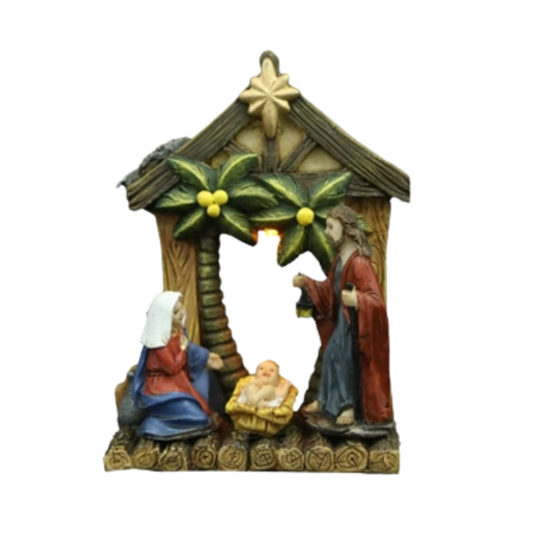 Resin Nativity Scene Ornament — a Gently Illuminated Devotional Keepsake (3 Styles) - JMJ Catholic Productsvariant