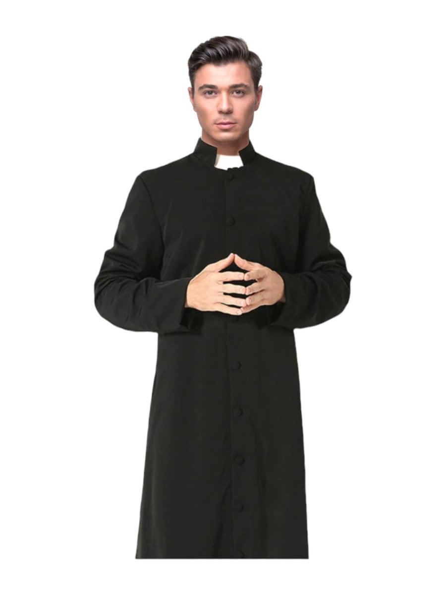 Roman Cassock — Single-Breasted, Matte Polyester (Size 130cm) - JMJ Catholic Productsvariant