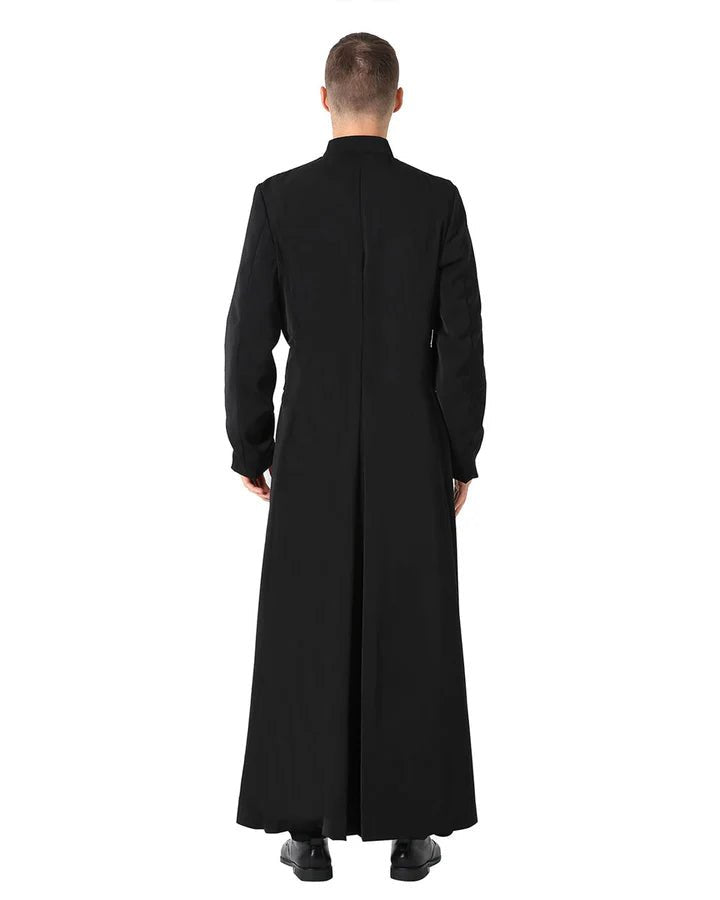 Roman Cassock — Single-Breasted, Matte Polyester (Size 130cm) - JMJ Catholic Productsvariant