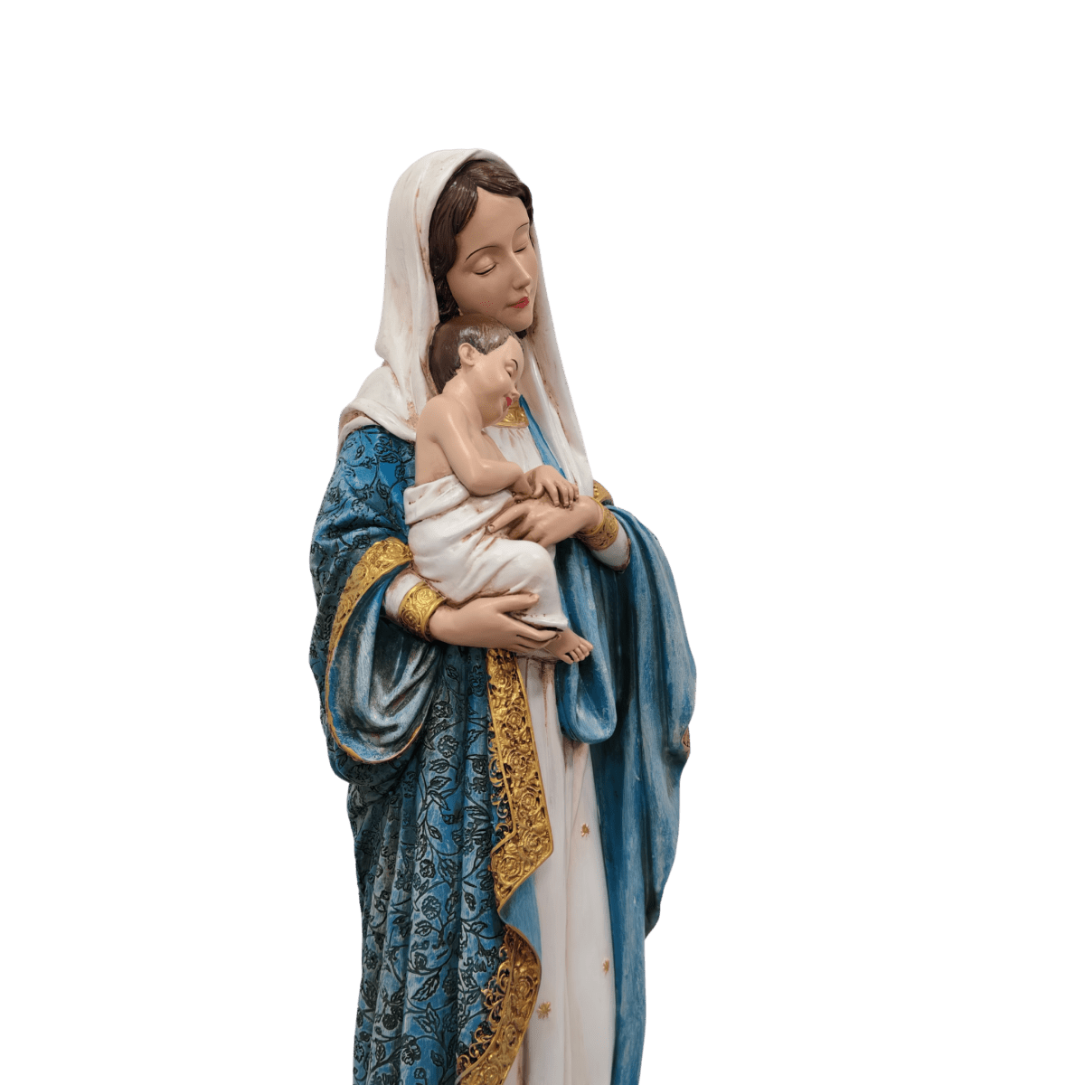 Roman Madonna & Child — Tender Hand-Painted Resin Statue (Extra Large, 60cm) - JMJ Catholic Productsvariant