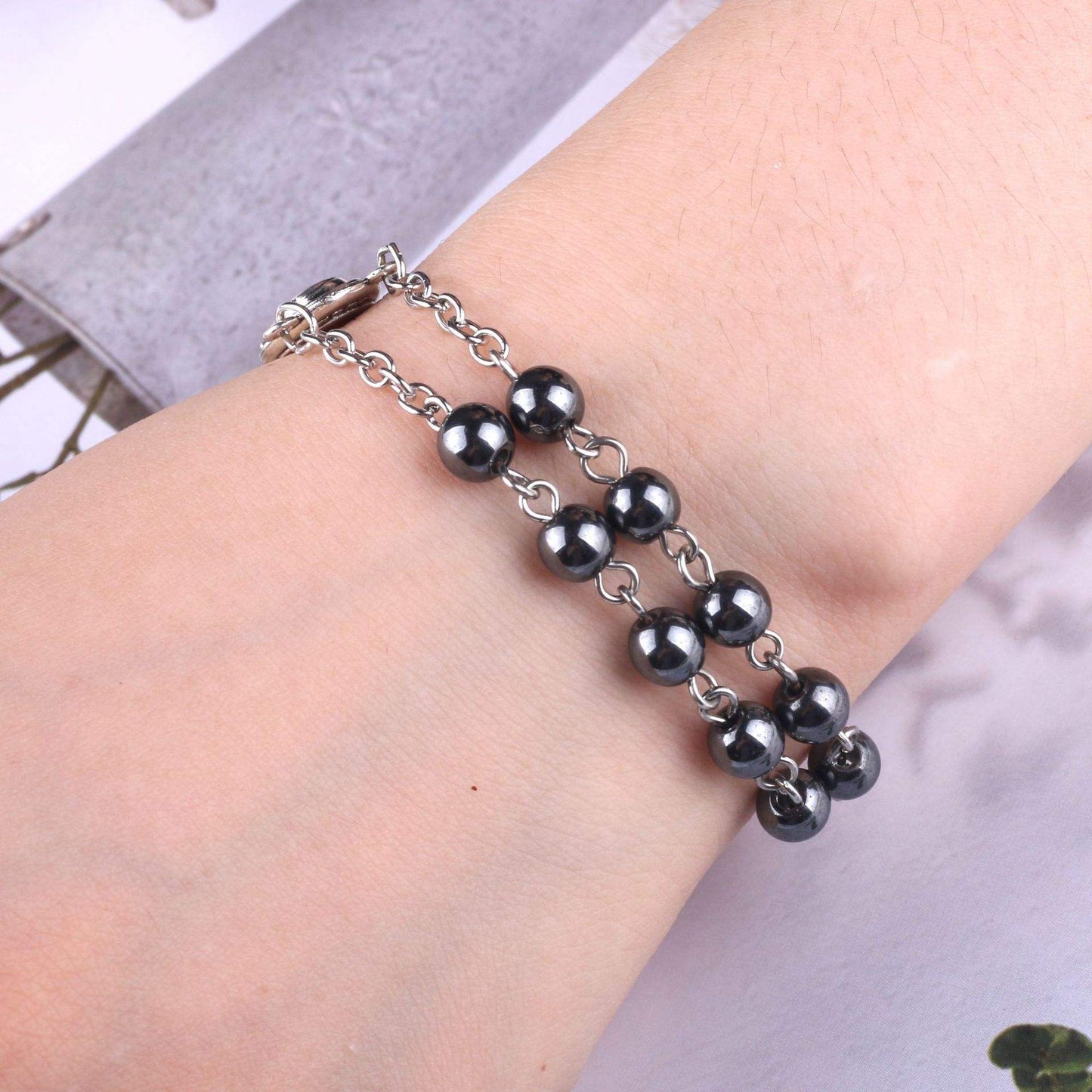 Hematite Rosary Bracelet