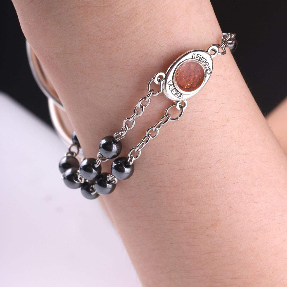 Hematite Rosary Bracelet