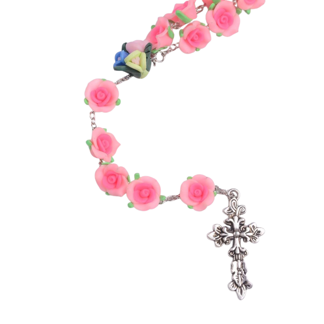 Rose Beads Rosary - JMJ Catholic Productsvariant