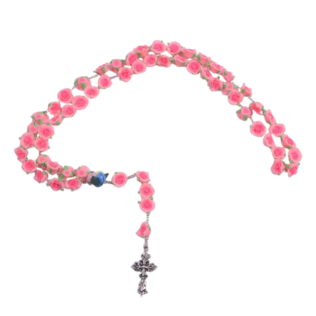 Rose Beads Rosary - JMJ Catholic Productsvariant
