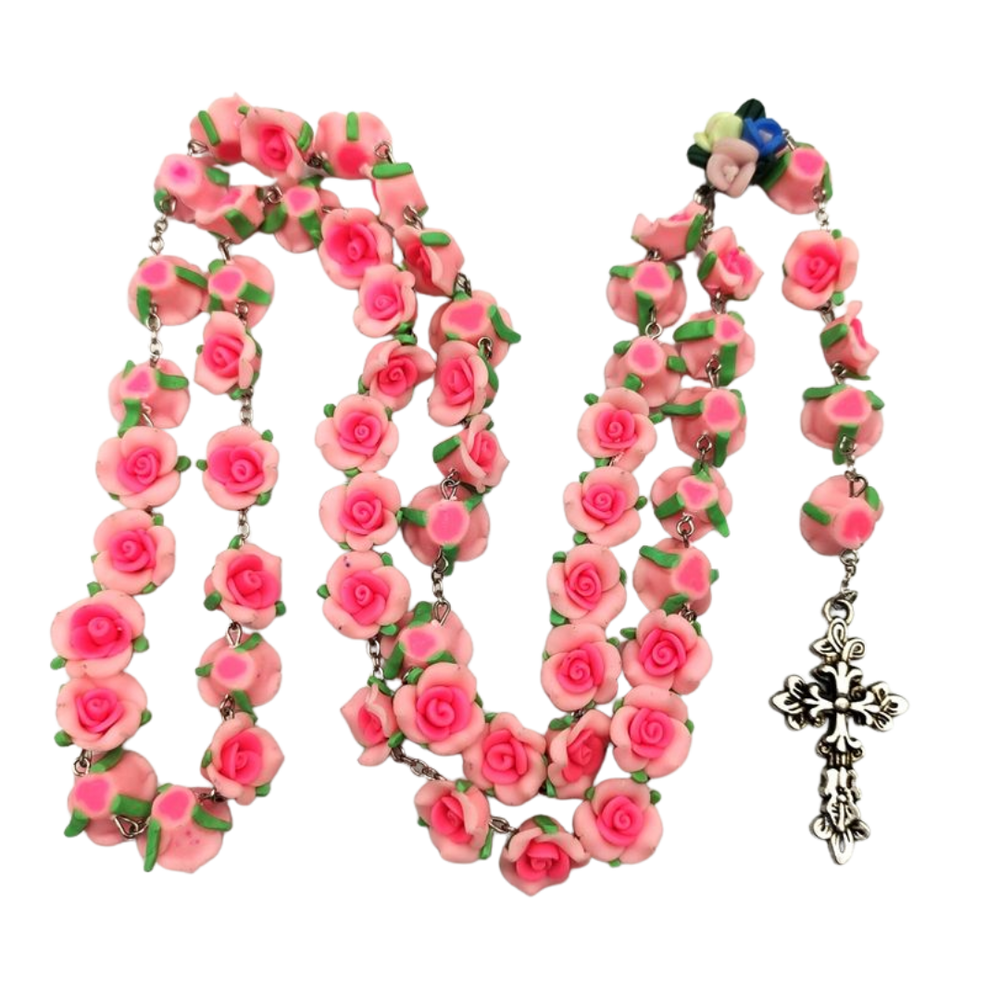 Rose Beads Rosary - JMJ Catholic Productsvariant
