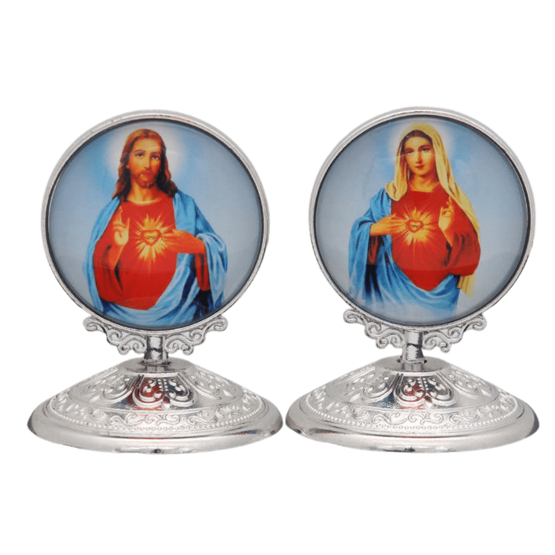 Sacred Heart Mini Statues – Jesus and Mary - JMJ Catholic Productsvariant
