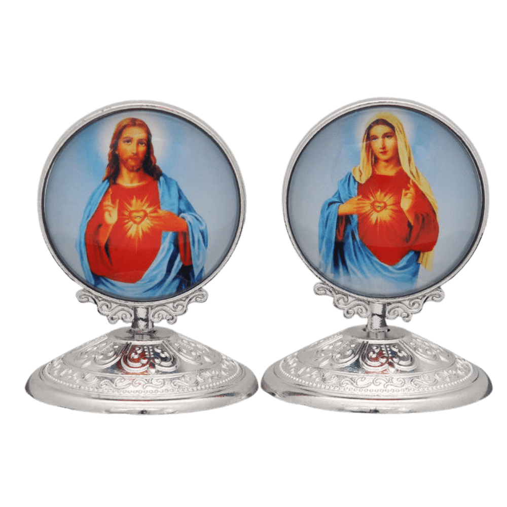 Sacred Heart Mini Statues – Jesus and Mary - JMJ Catholic Productsvariant
