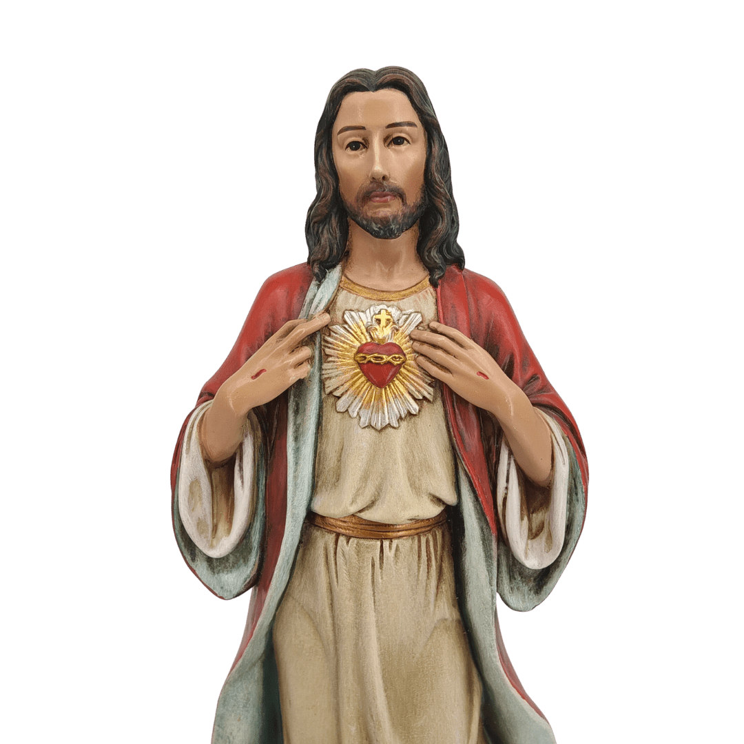 Sacred Heart of Jesus — Boundless Hand-Painted Resin Statue (Medium, 15cm) - JMJ Catholic Productsvariant