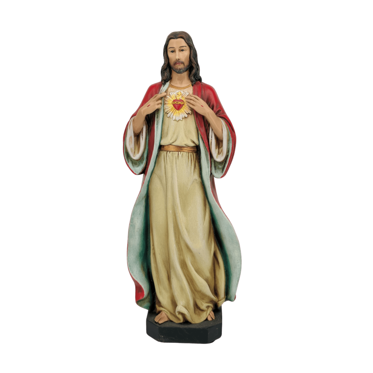 Sacred Heart of Jesus — Boundless Hand-Painted Resin Statue (Medium, 15cm) - JMJ Catholic Productsvariant