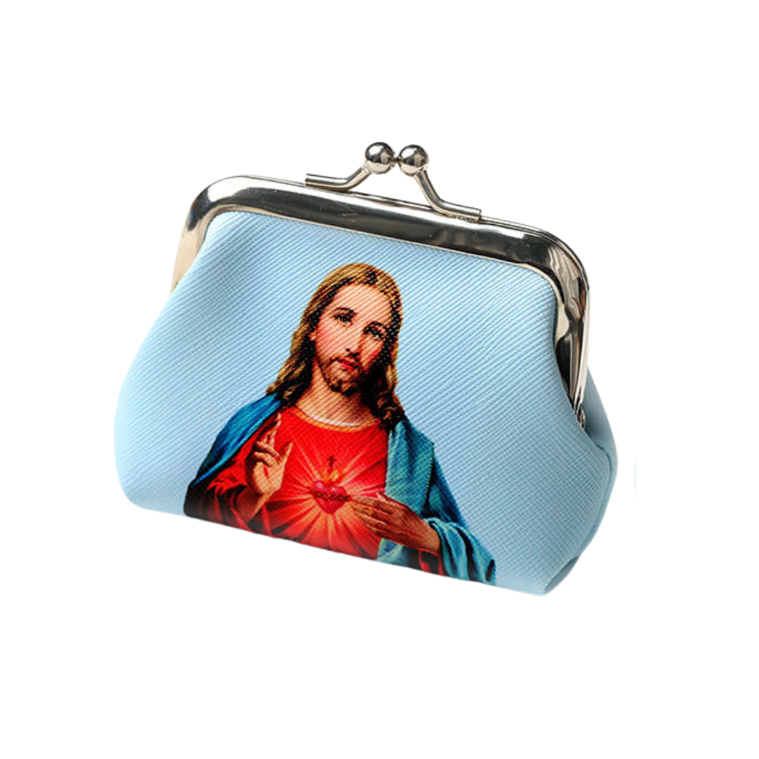 Sacred Heart Rosary Purse — Clasp Closure - JMJ Catholic Productsvariant