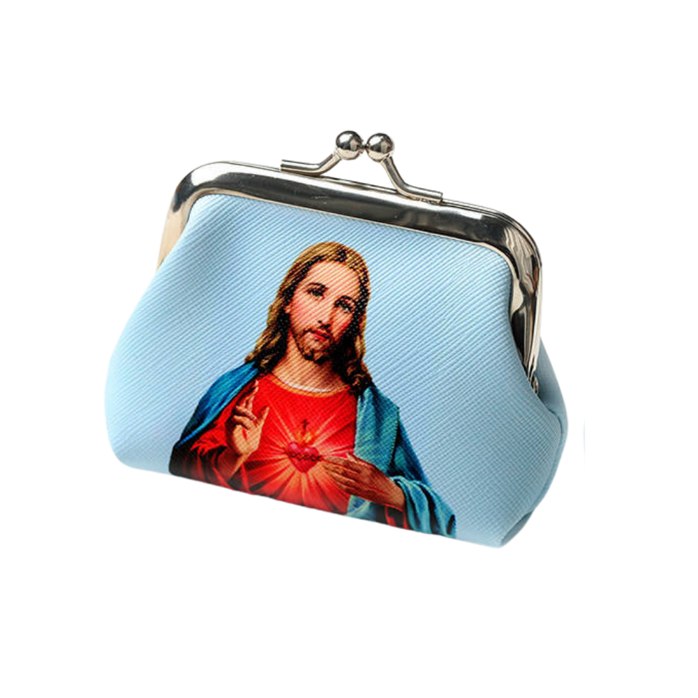 Sacred Heart Rosary Purse — Clasp Closure - JMJ Catholic Productsvariant