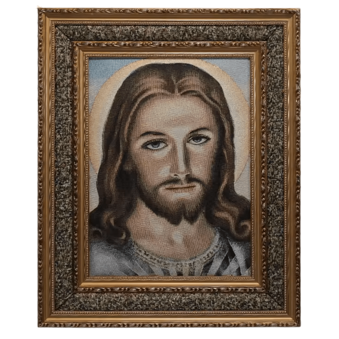 Sacred Image of Jesus Christ — Framed Devotional Tapestry - JMJ Catholic Productsvariant