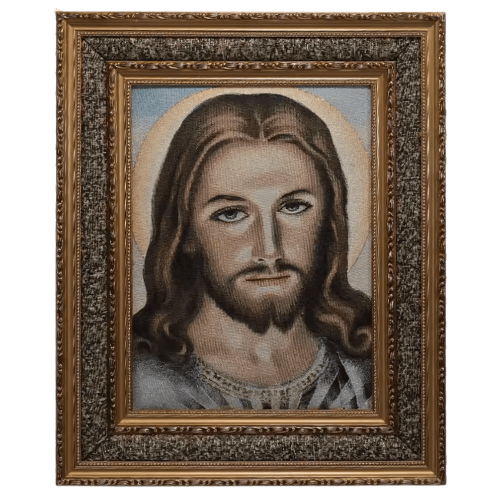 Sacred Image of Jesus Christ — Framed Devotional Tapestry - JMJ Catholic Productsvariant