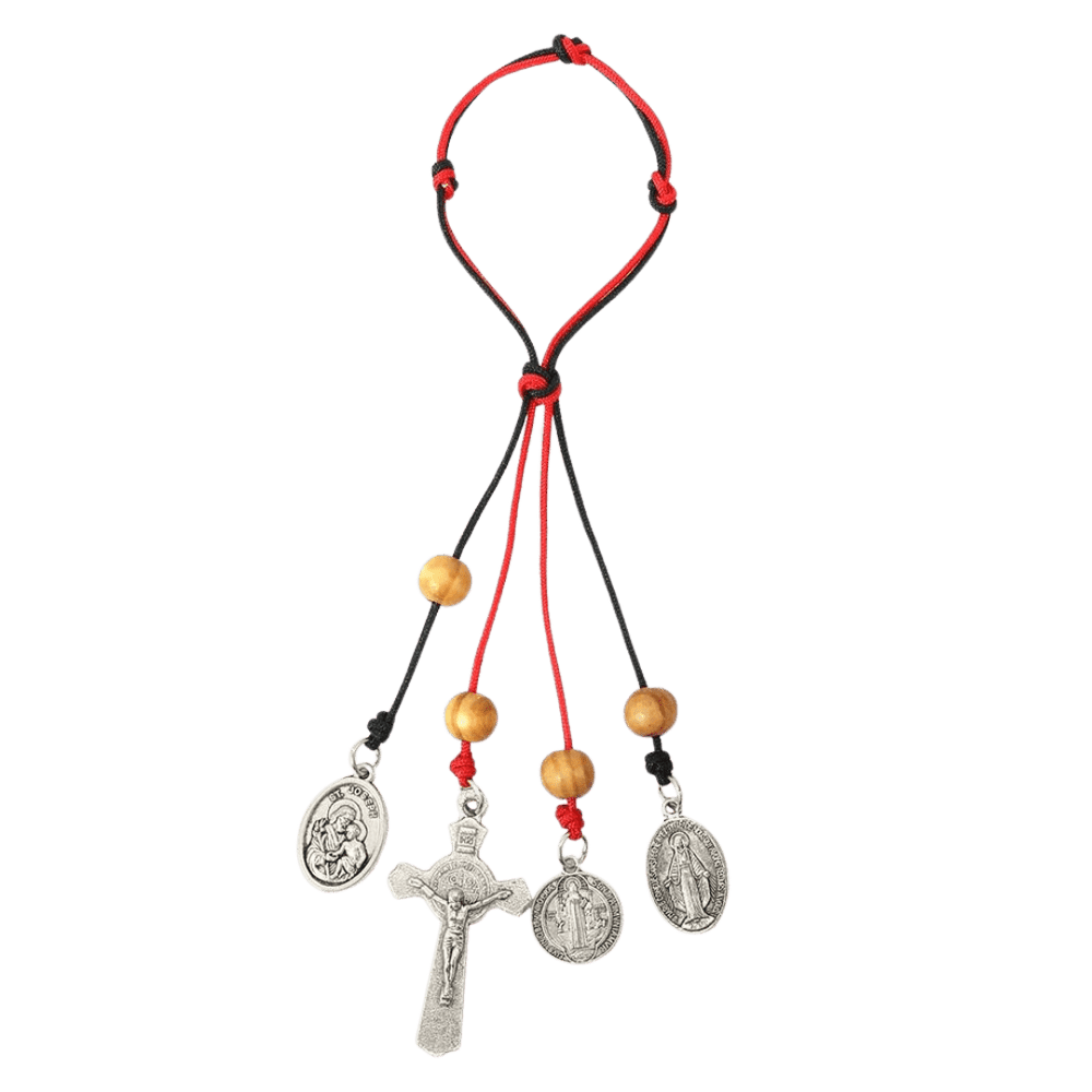 Saint Benedict Door Hanger with Saints Medals, Crucifix & Miraculous Medal - JMJ Catholic Productsvariant
