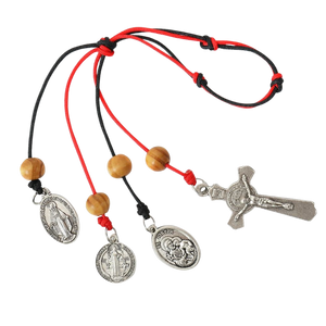 Saint Benedict Door Hanger with Saints Medals, Crucifix & Miraculous Medal