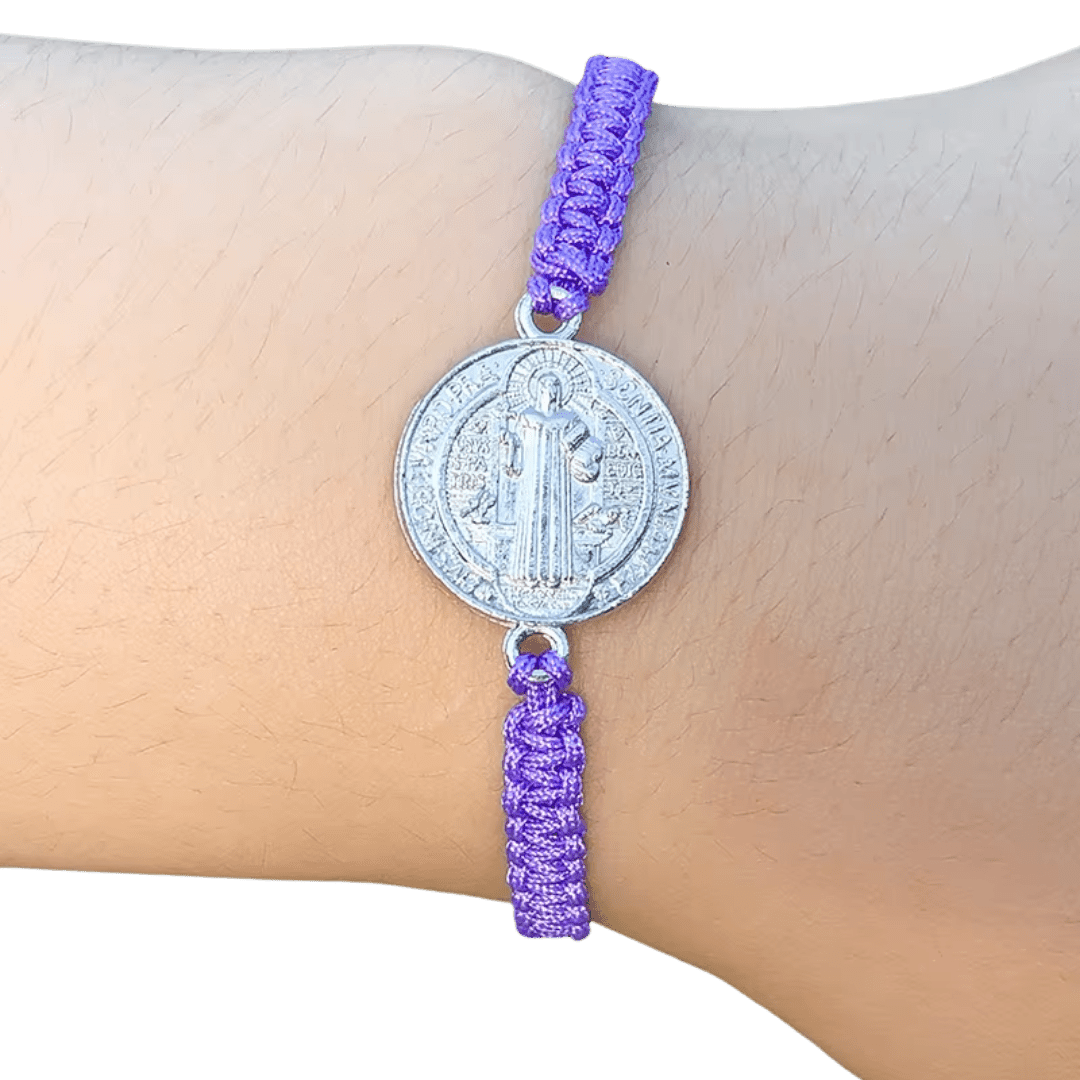 Saint Benedict Protection Cord Bracelet - 7 Colours available - JMJ Catholic Productsvariant