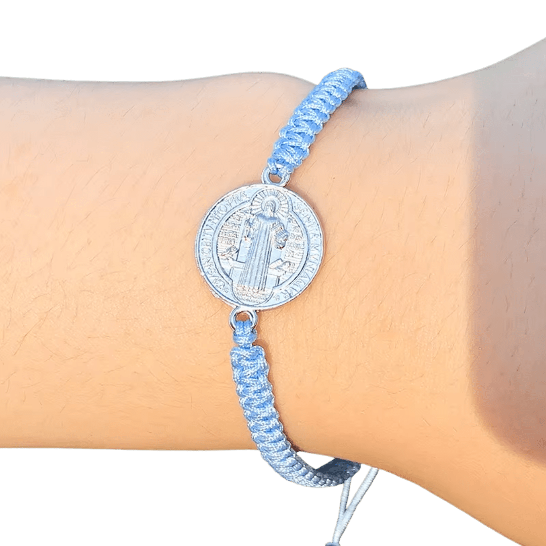 Saint Benedict Protection Cord Bracelet - 7 Colours available - JMJ Catholic Productsvariant