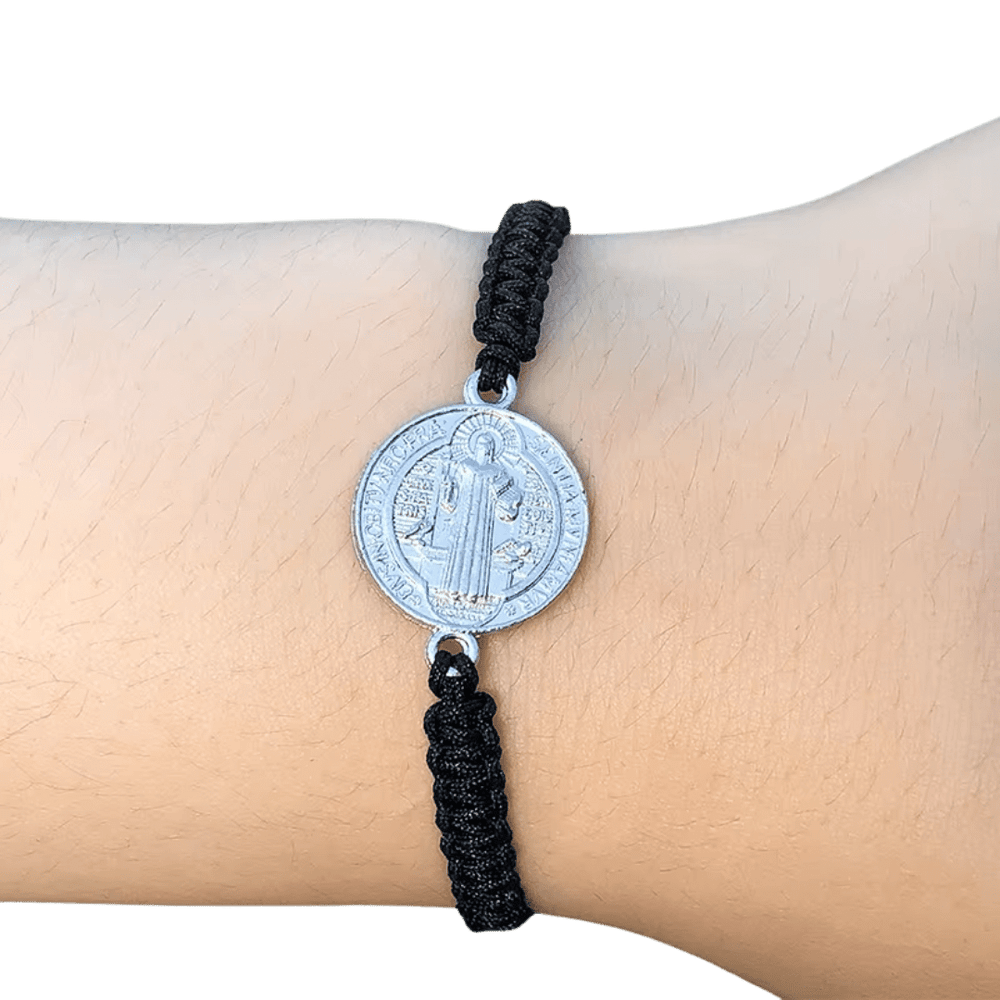 Saint Benedict Protection Cord Bracelet - 7 Colours available - JMJ Catholic Productsvariant
