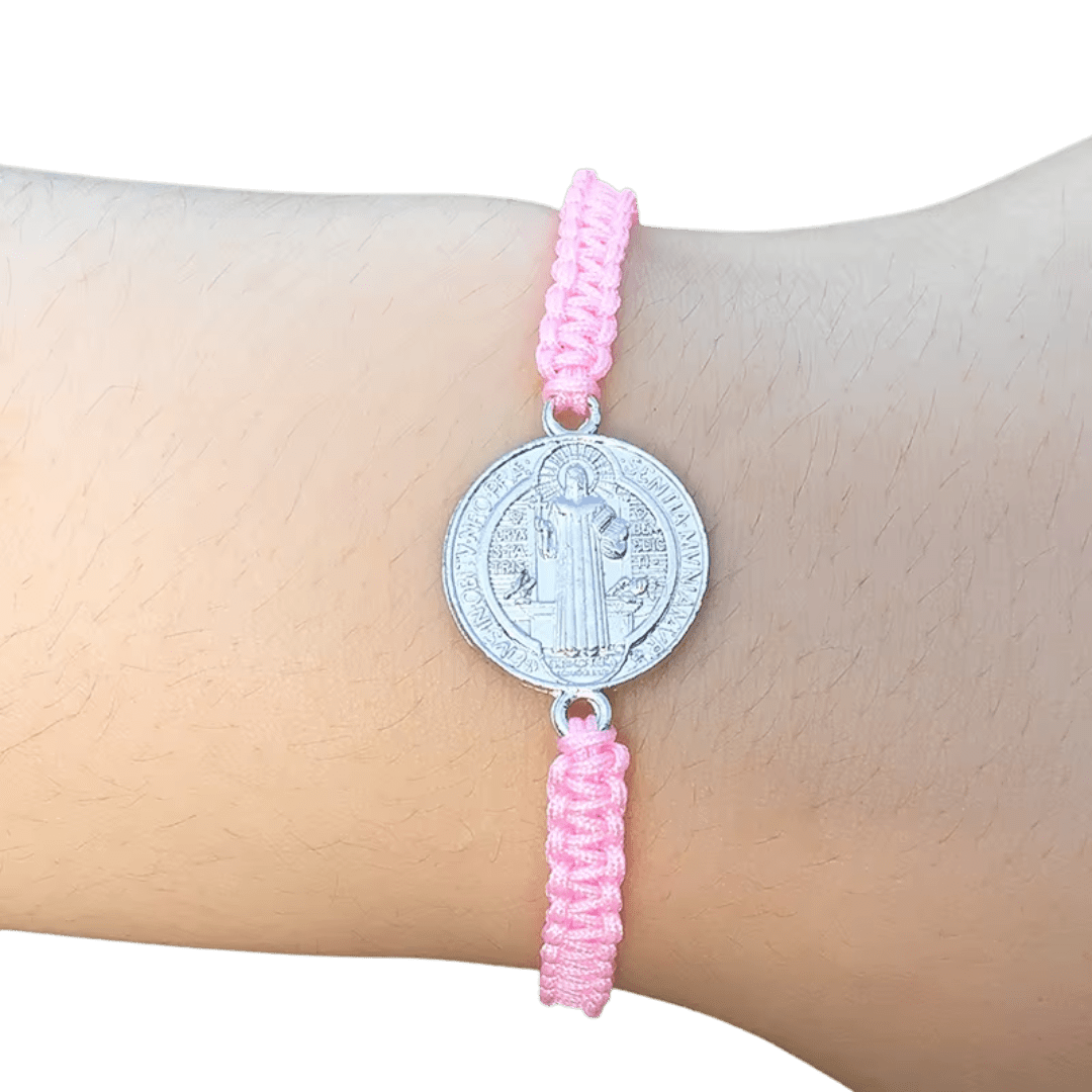 Saint Benedict Protection Cord Bracelet - 7 Colours available - JMJ Catholic Productsvariant