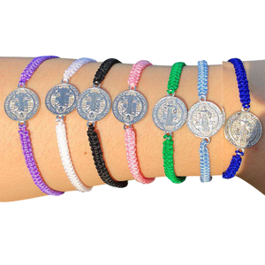 St Benedict protection cord bracelet, 7 colours
