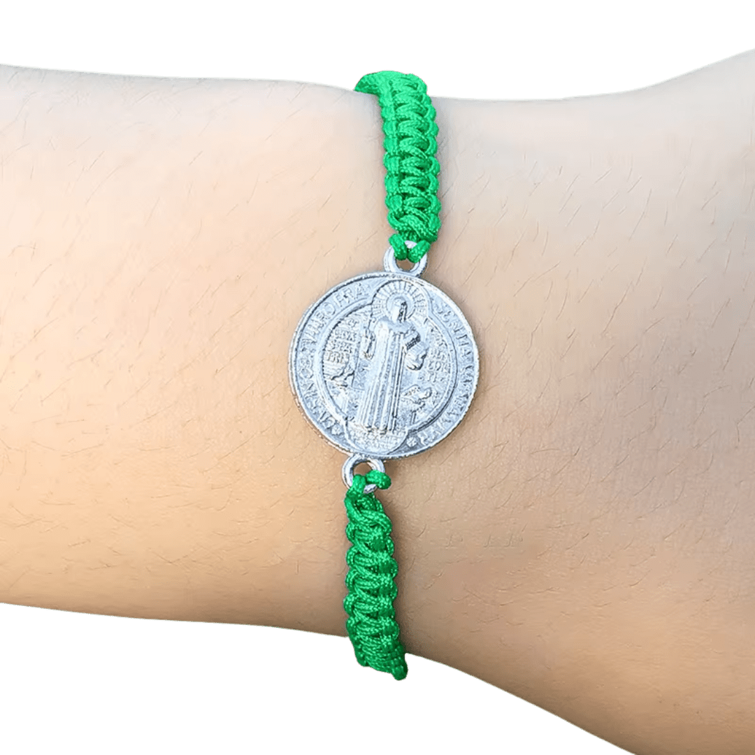 Saint Benedict Protection Cord Bracelet - 7 Colours available - JMJ Catholic Productsvariant