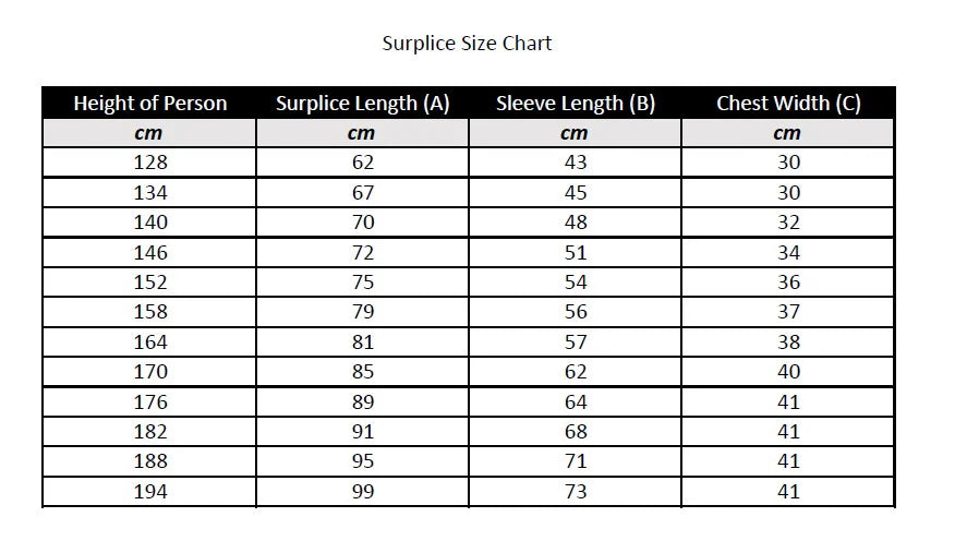 Altar Server Surplice – Square Neck (White)