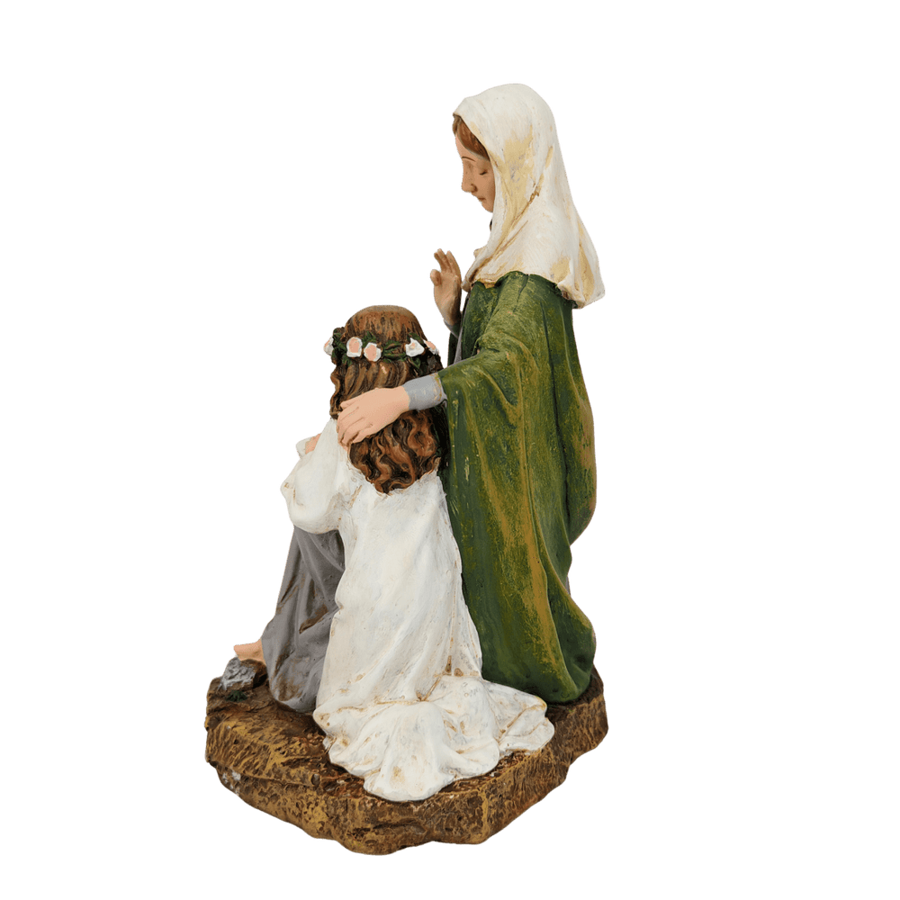 St. Anne with the Virgin Mary — Loving Hand-Painted Resin Statue (Medium, 18cm) - JMJ Catholic Productsvariant