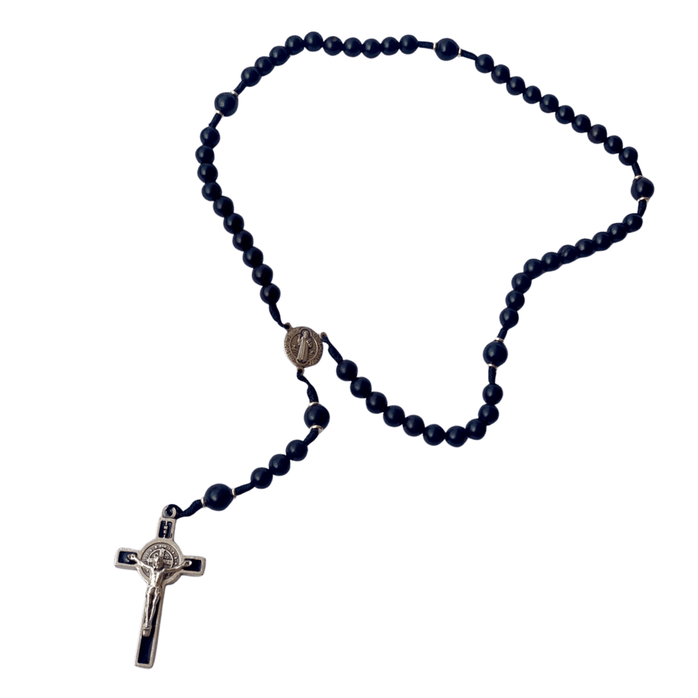 St Benedict Fine Wooden Rosary with Crucifix — Australian Made - JMJ Catholic Productsvariant