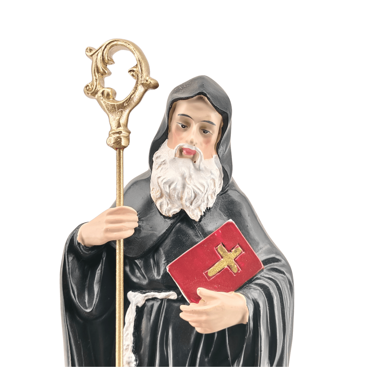 St. Benedict — Guiding Hand-Painted Resin Statue (Medium, 20cm) - JMJ Catholic Productsvariant