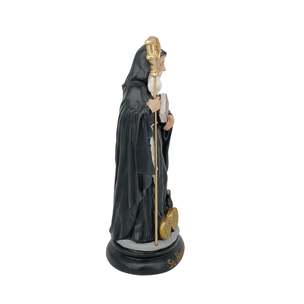 St. Benedict — Guiding Hand-Painted Resin Statue (Medium, 20cm) - JMJ Catholic Productsvariant
