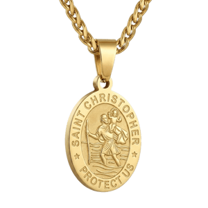 St. Christopher Stainless Steel Necklace (3 Colours Available)
