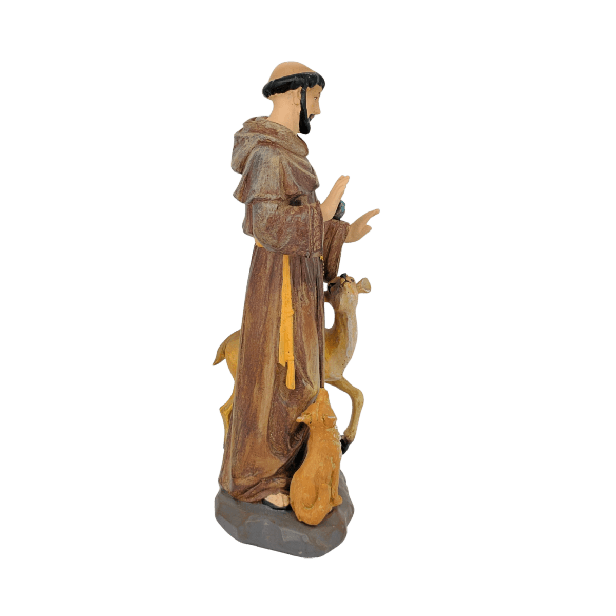 St. Francis of Assisi — Humble Hand-Painted Resin Statue (Large, 27cm) - JMJ Catholic Productsvariant