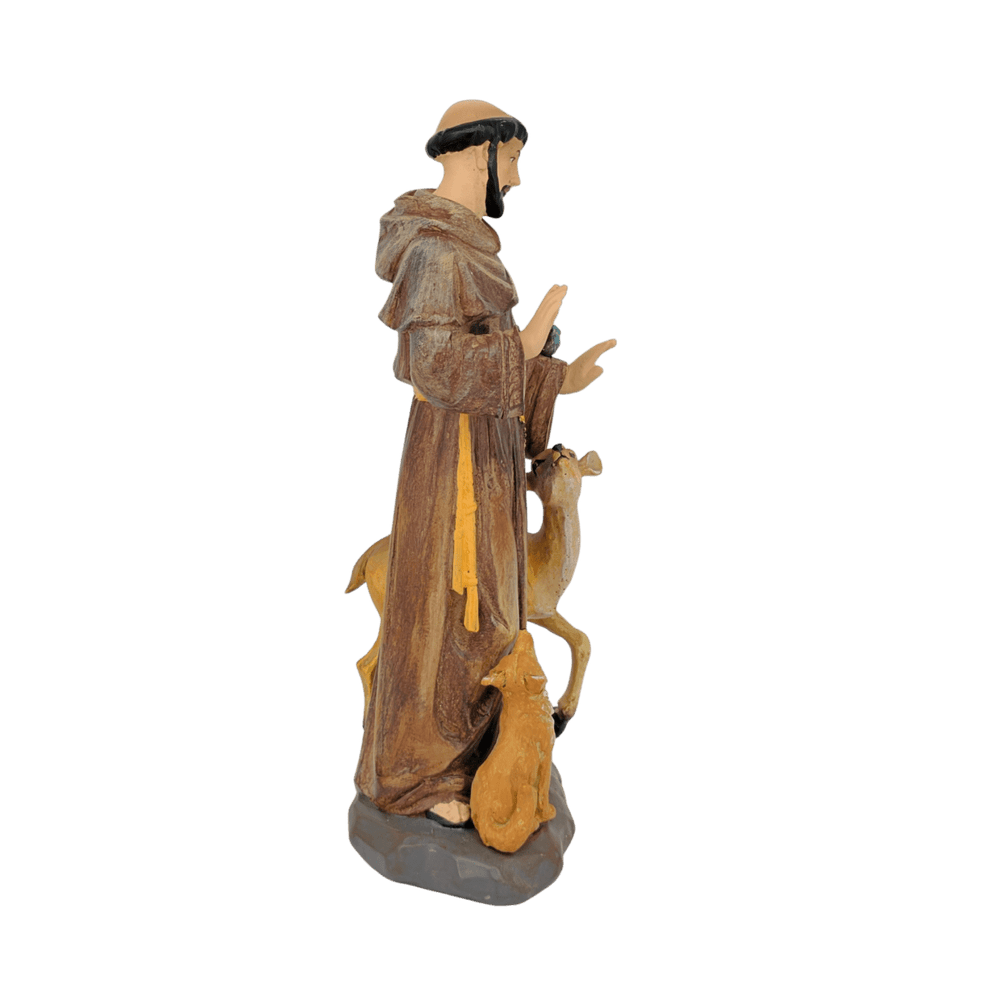 St. Francis of Assisi — Humble Hand-Painted Resin Statue (Large, 27cm) - JMJ Catholic Productsvariant